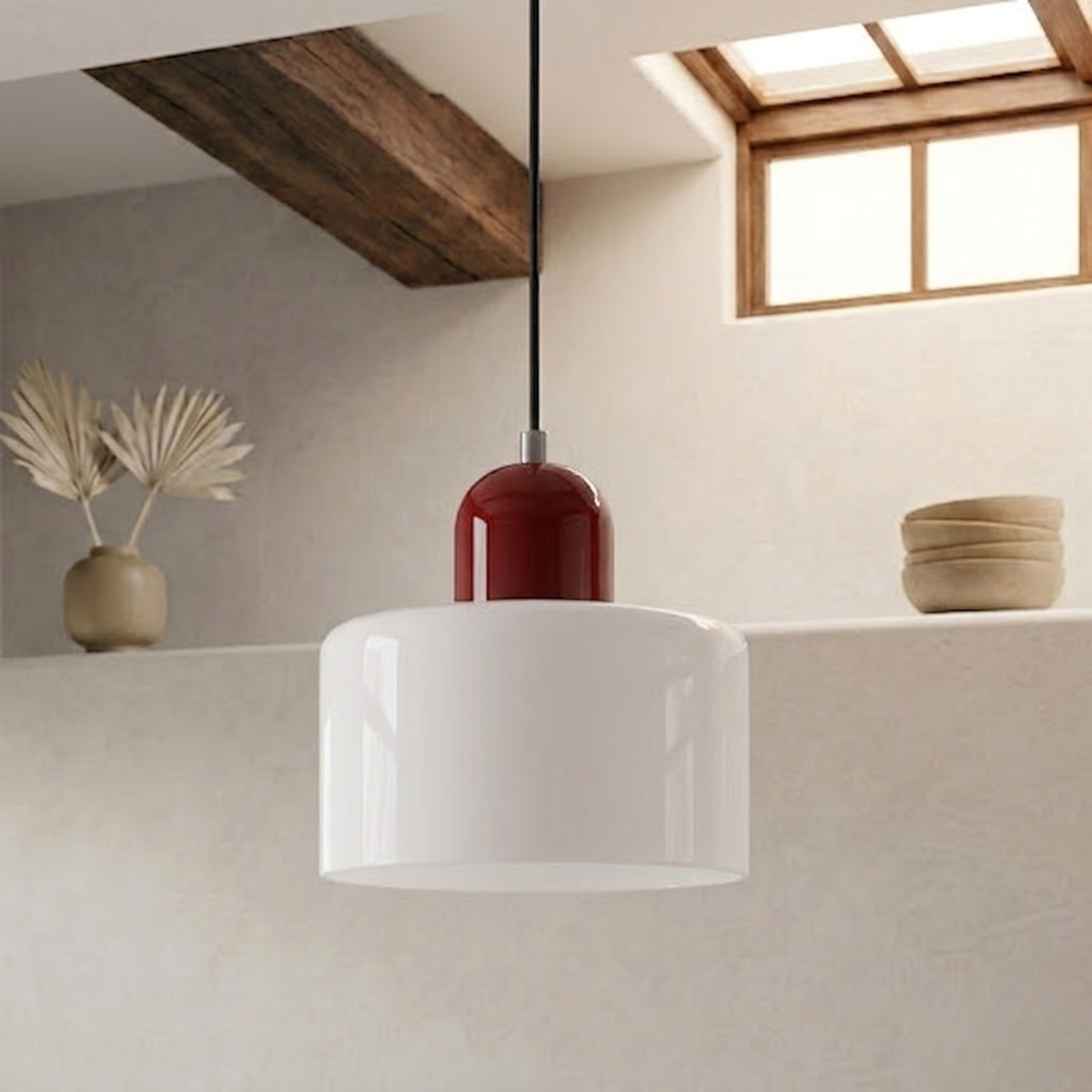 Ring-Shaped Glass Pendant Light with Adjustable Hanging Height and 3-Color Light Switching 26
