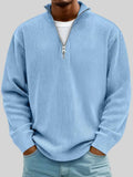 Cozy Quarter-Zip Sweater for Men and Women, Relaxed Fit, Warm and Shape-Keeping 1