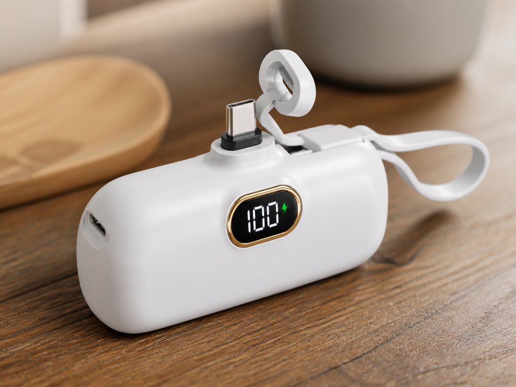 Close-up of the PocketVolt digital battery-percentage display