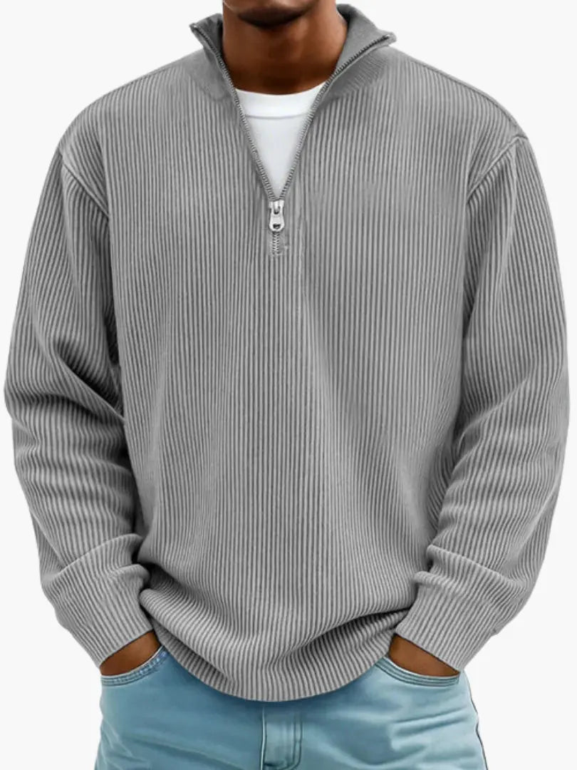 Cozy Quarter-Zip Sweater for Men and Women, Relaxed Fit, Warm and Shape-Keeping 2