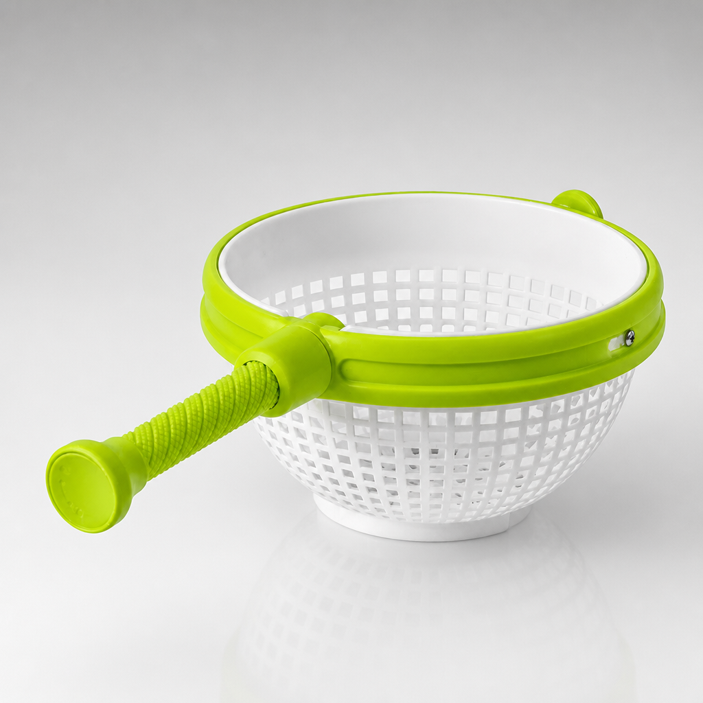 SpinLeaf 2-in-1 salad spinner and colander studio shot