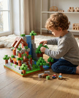 Magnetic Building Blocks Set - Pixel-Style Blocks with Figures for Kids Ages 3+ 4