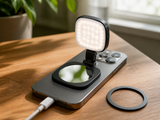 FrameGlow fill light with USB-C cable and magnetic ring plate