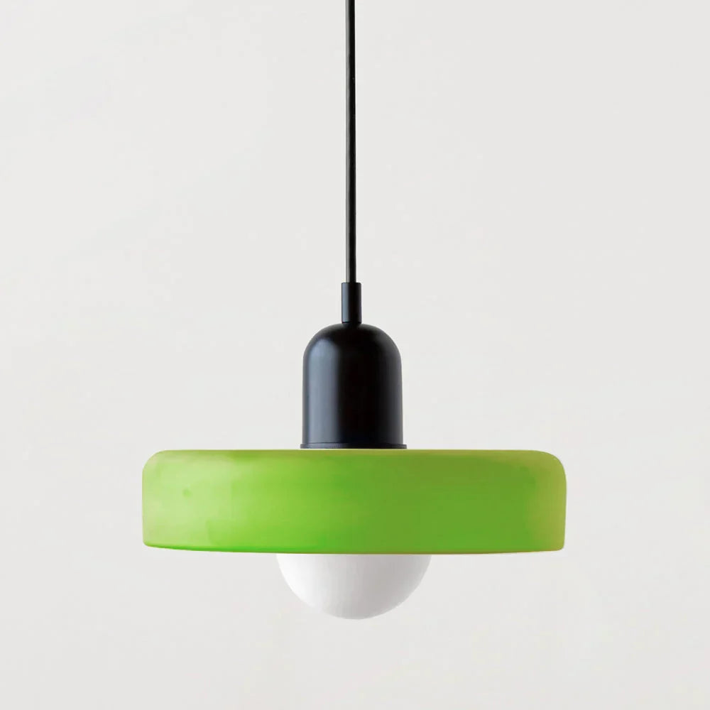 Bauhaus Style Stained Glass Pendant Light with Geometric Design 4