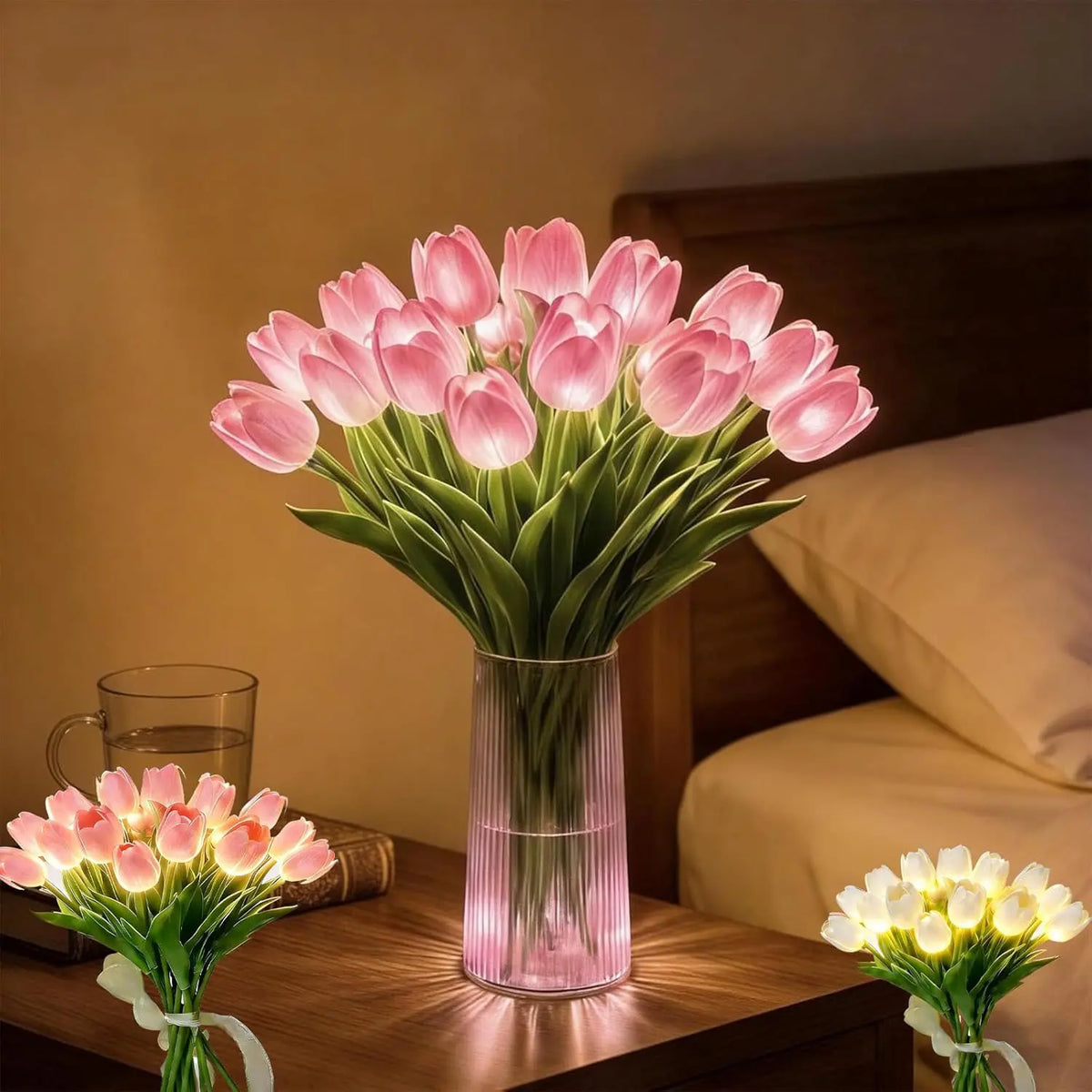 Cordless LED Tulip Flower Lamp for Cozy Ambient Lighting 3