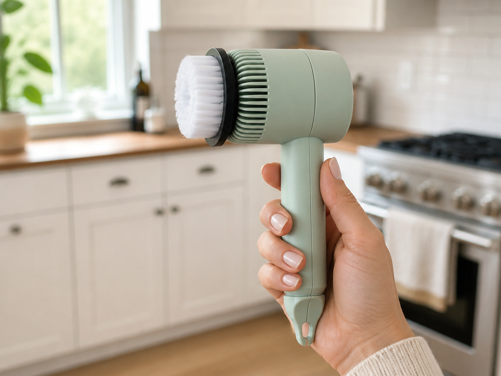Spinly spin scrubber in hand