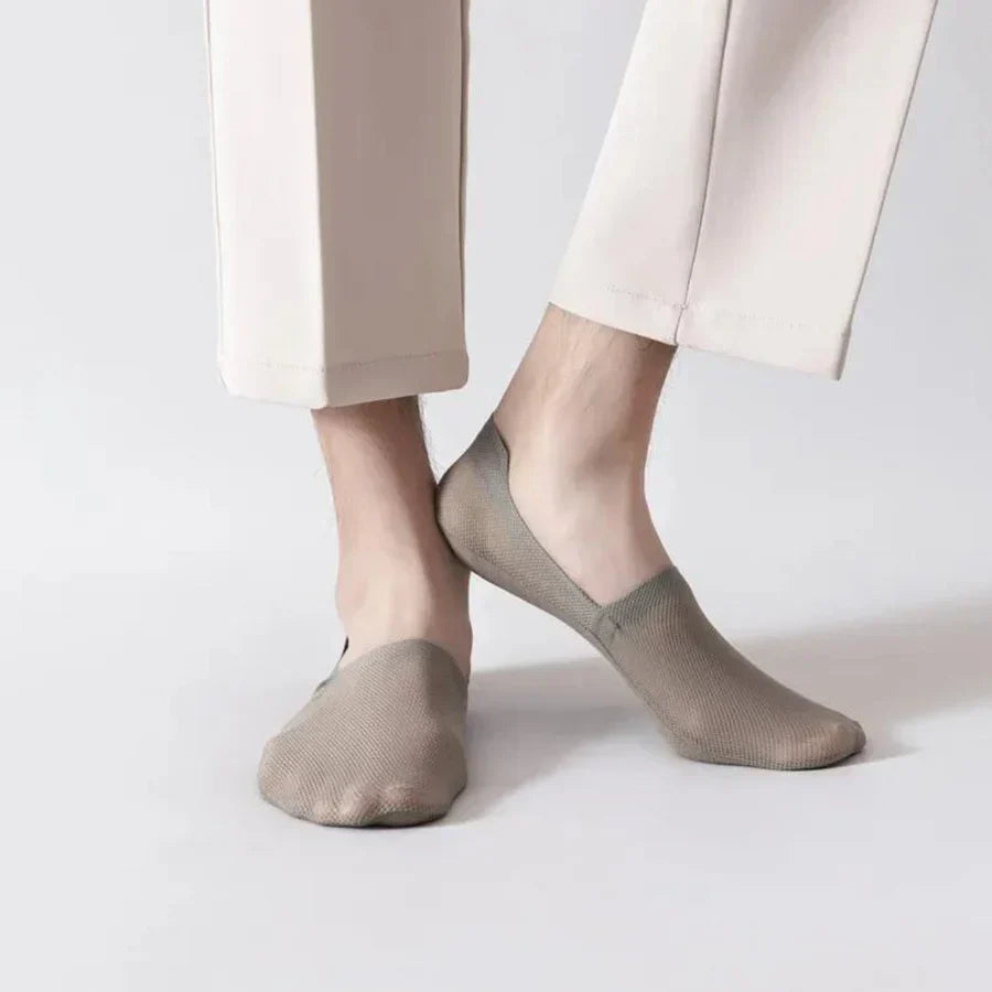 No-Show Socks with Non-Slip Heel Grip, Breathable Cotton Blend 7