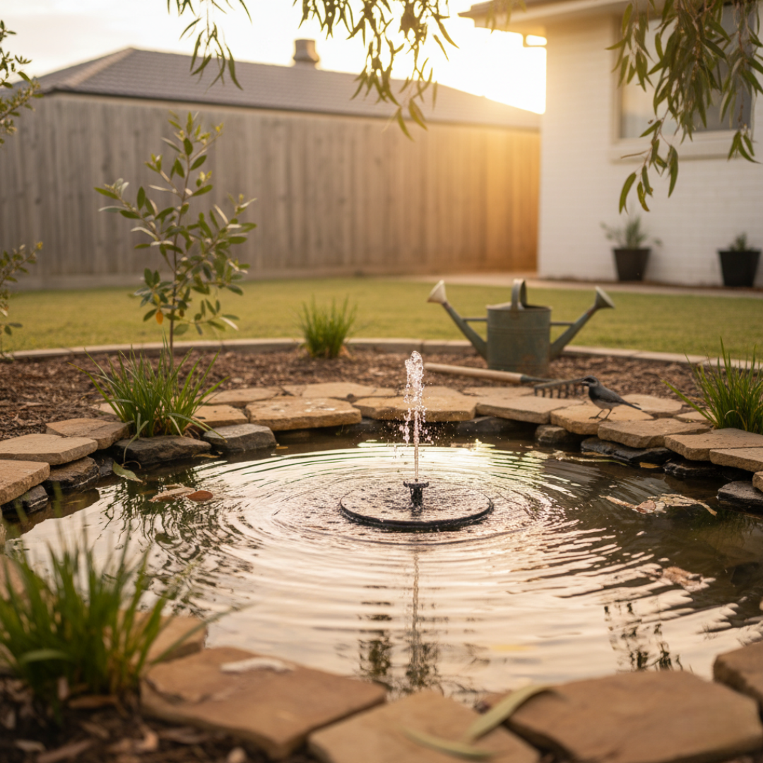 Solar Fountain for Garden Bowls and Basins - Powered by Sunlight 3