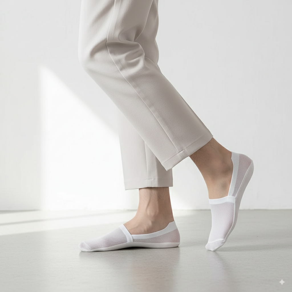 No-Show Socks with Non-Slip Heel Grip, Breathable Cotton Blend 14