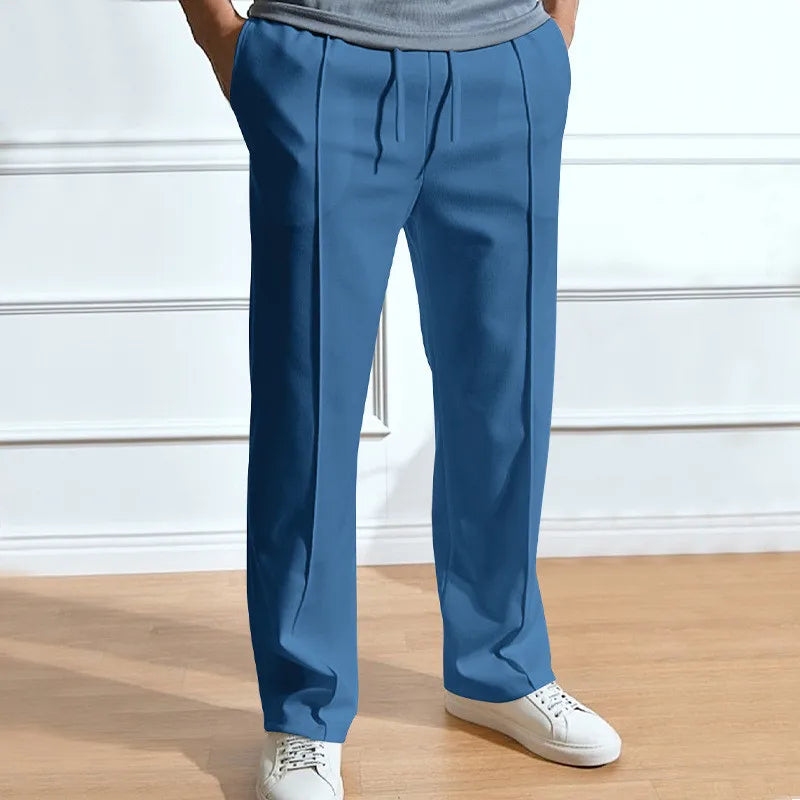Men's Slim Fit Pants with Elastic Drawstring Waist 5