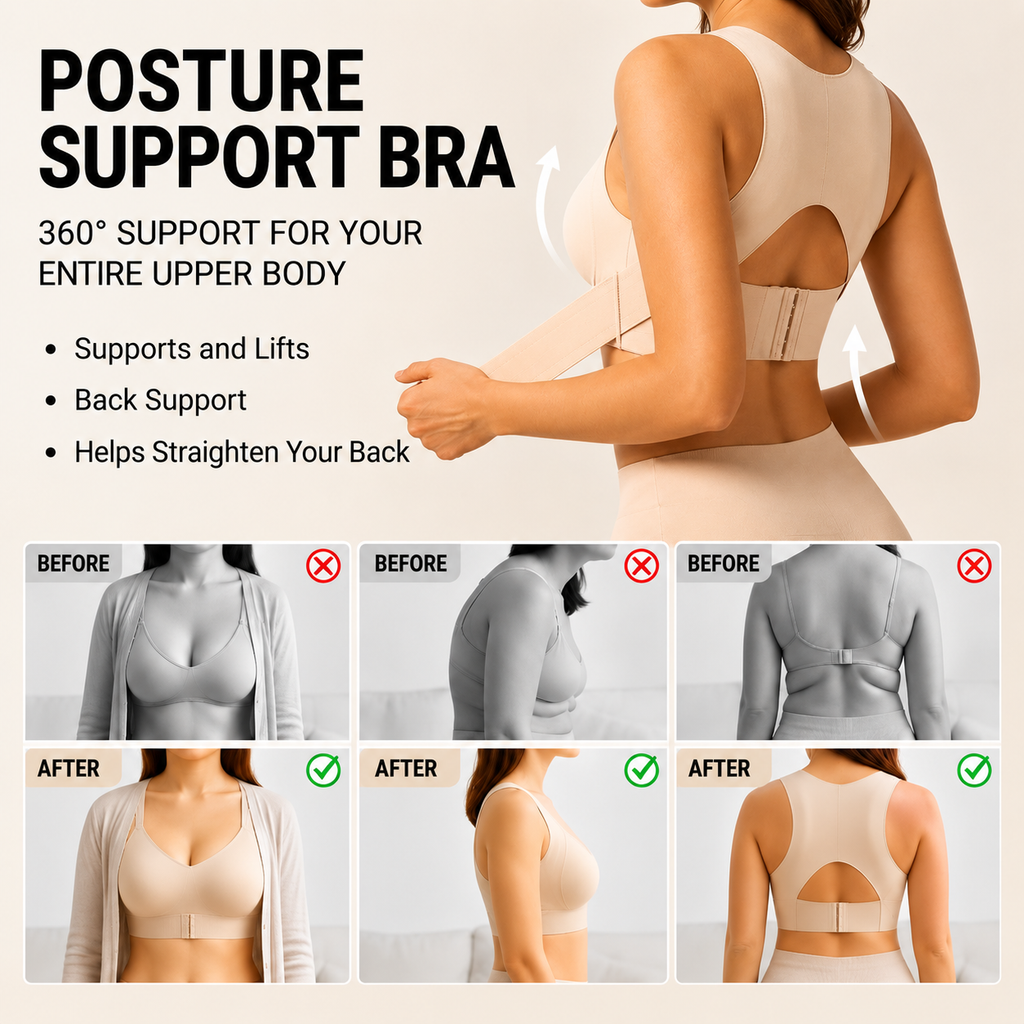 Supportive Posture-Correcting Bra