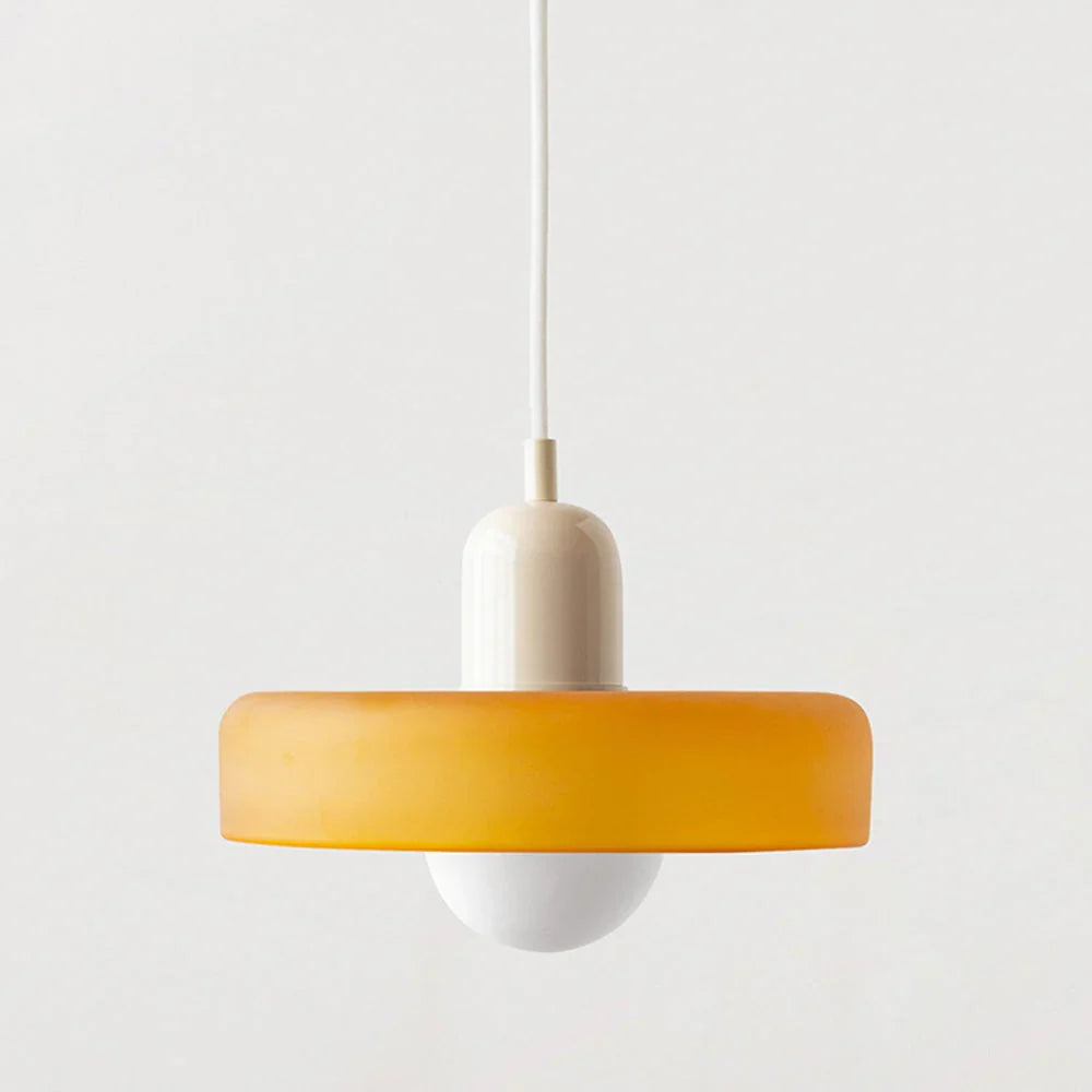 Bauhaus Style Stained Glass Pendant Light with Geometric Design 10
