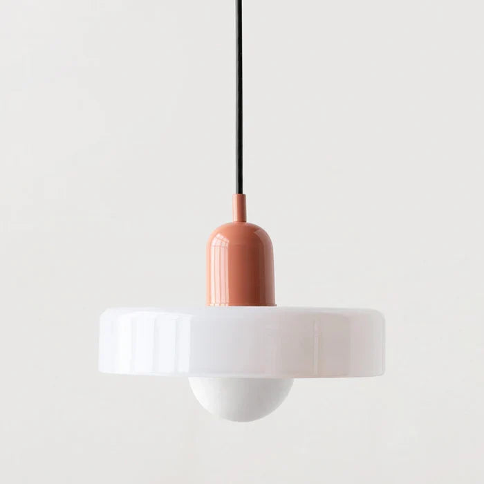 Bauhaus Style Stained Glass Pendant Light with Geometric Design 32
