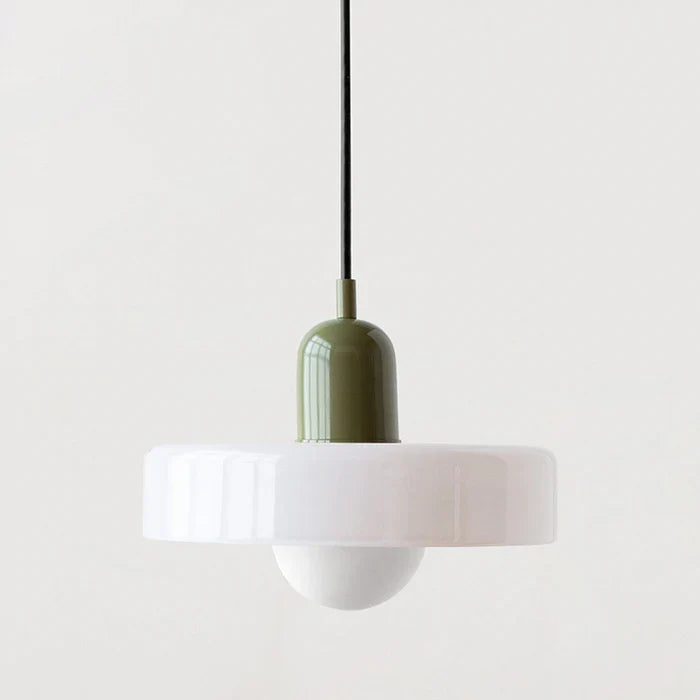 Bauhaus Style Stained Glass Pendant Light with Geometric Design 33