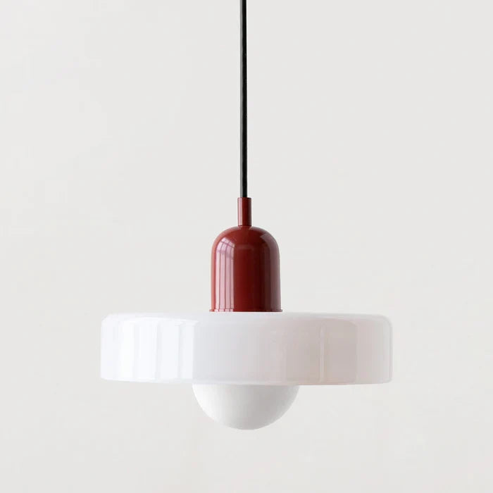 Bauhaus Style Stained Glass Pendant Light with Geometric Design 34