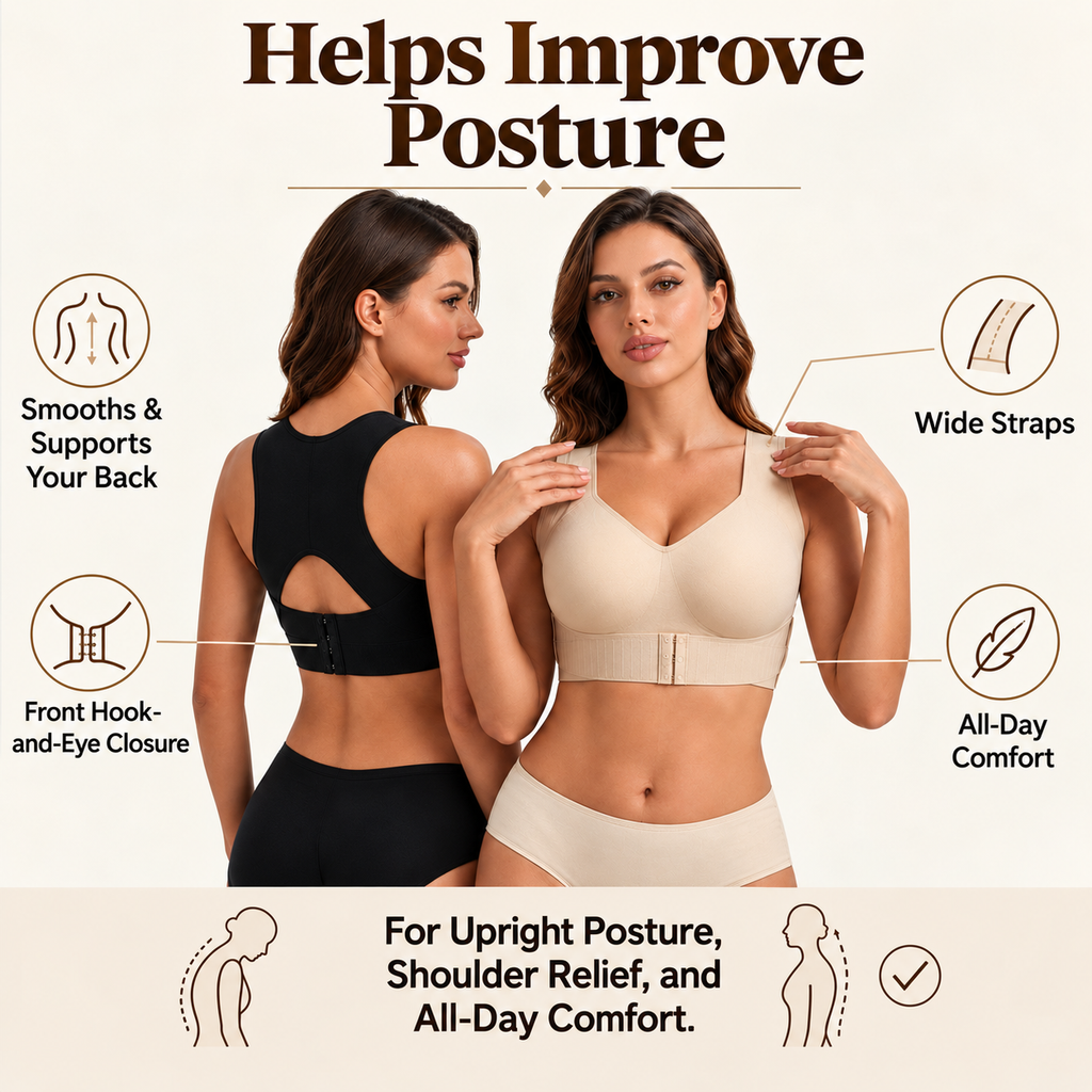 Supportive Posture-Correcting Bra