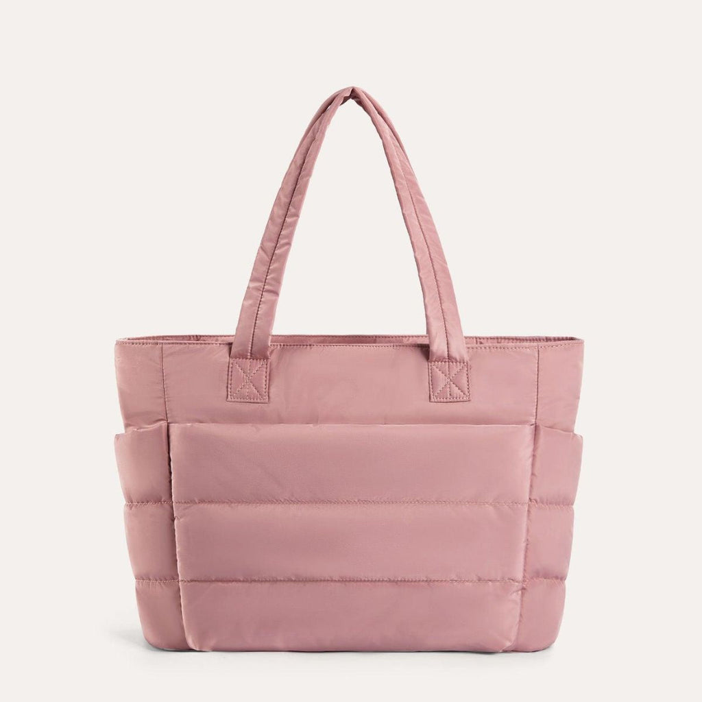Quilted Puffy Tote Bag - Stylish, Roomy 20L Everyday Carryall 14