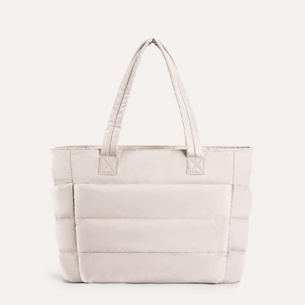 Quilted Puffy Tote Bag - Stylish, Roomy 20L Everyday Carryall 15