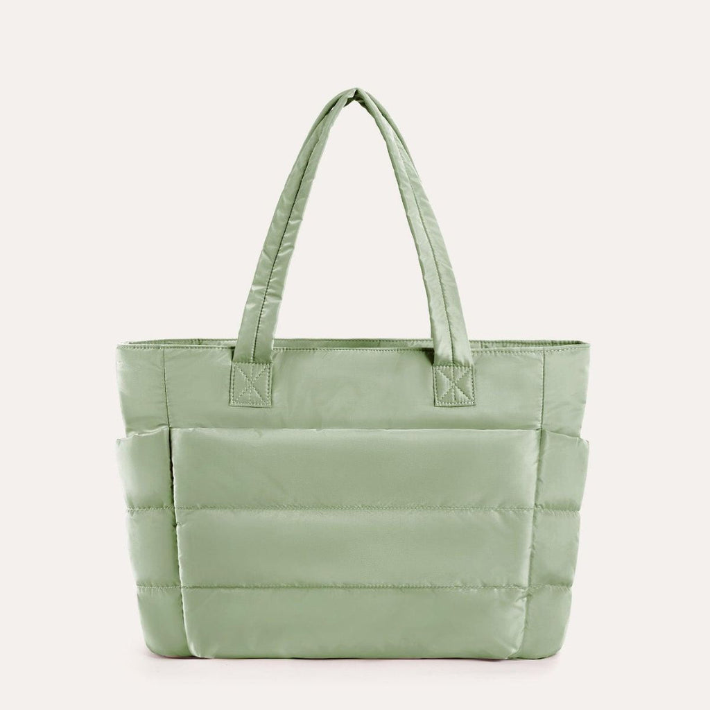 Quilted Puffy Tote Bag - Stylish, Roomy 20L Everyday Carryall 20