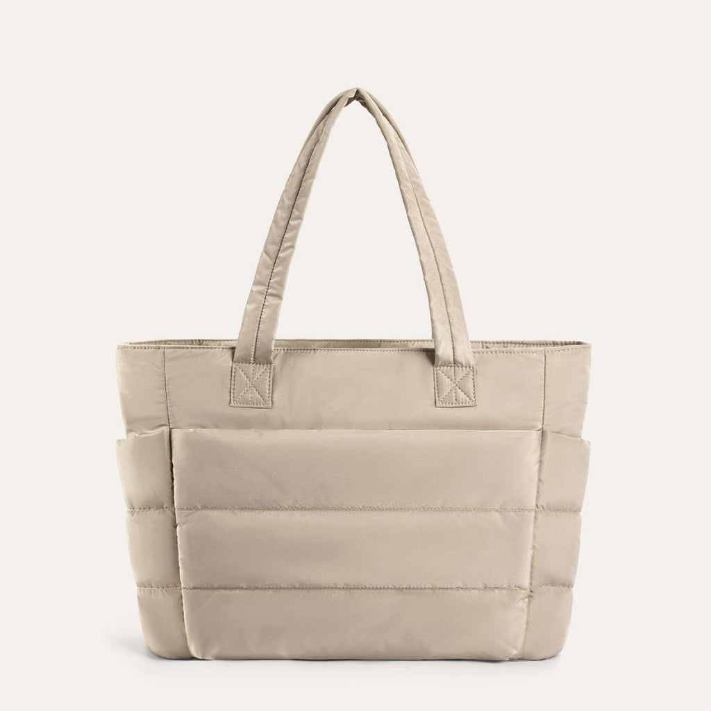 Quilted Puffy Tote Bag - Stylish, Roomy 20L Everyday Carryall 21