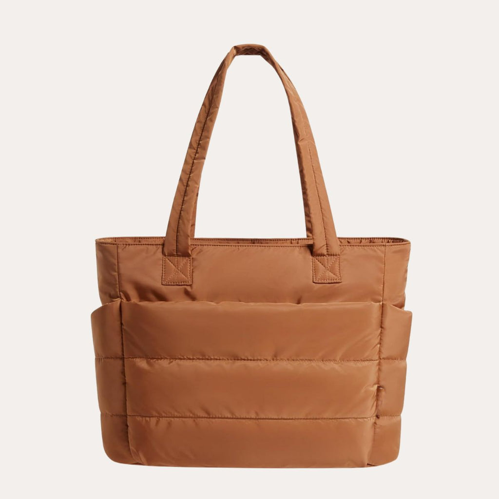Quilted Puffy Tote Bag - Stylish, Roomy 20L Everyday Carryall 22