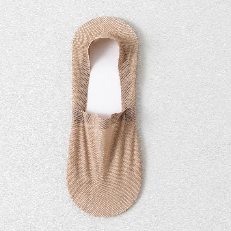 No-Show Socks with Non-Slip Heel Grip, Breathable Cotton Blend 10