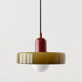 Bauhaus Style Stained Glass Pendant Light with Geometric Design 29