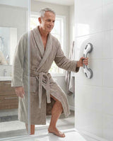 Suction Shower Grab Bar, No-Drill 16-Inch Bathroom Safety Handle 15