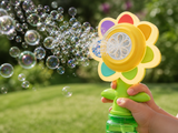 BloomBubble bubble machine blowing a stream of bubbles