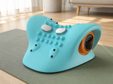 NeckNest neck massage pillow cradle curve on a yoga mat