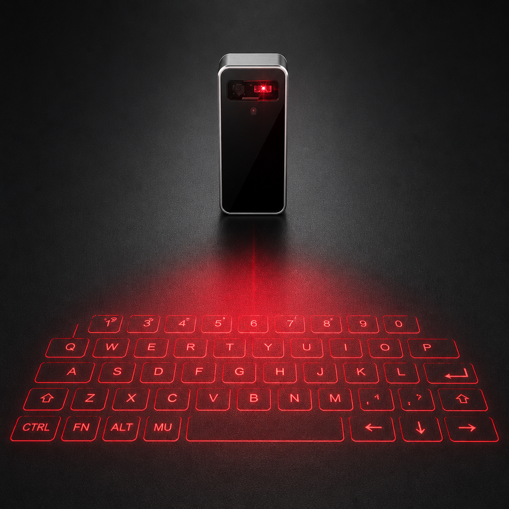 LumiKey laser projection keyboard studio shot