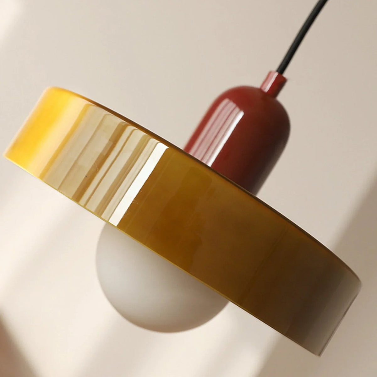 Bauhaus Style Stained Glass Pendant Light with Geometric Design 28