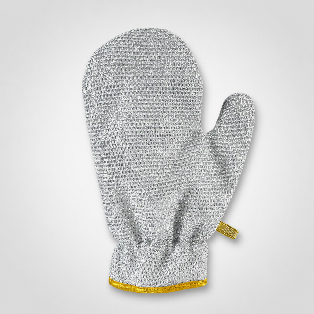 ScrubMate wire-mesh scrub glove studio shot