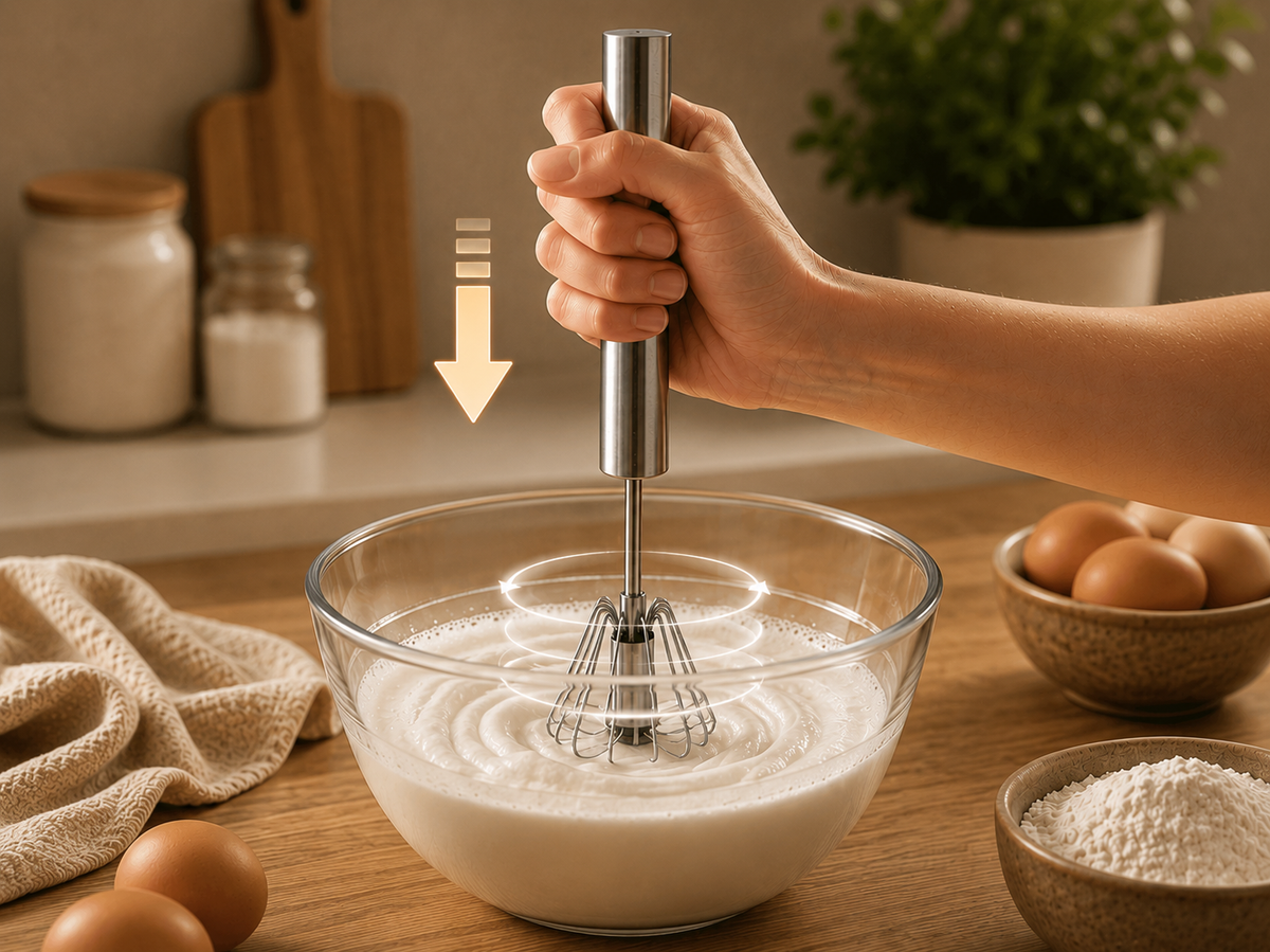 Whisking without an electric mixer