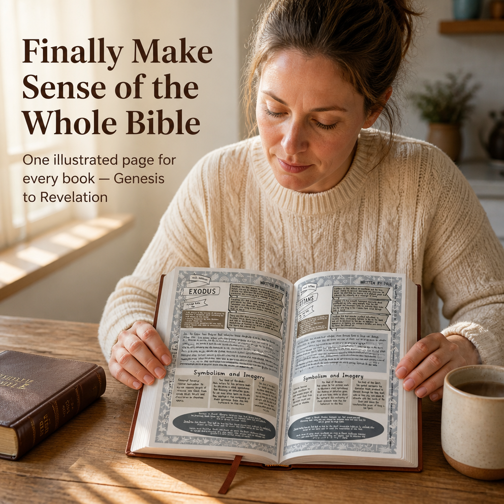 Bible Study Companion Guide with a Page for Each of the 66 Books, Faux-Leather 1