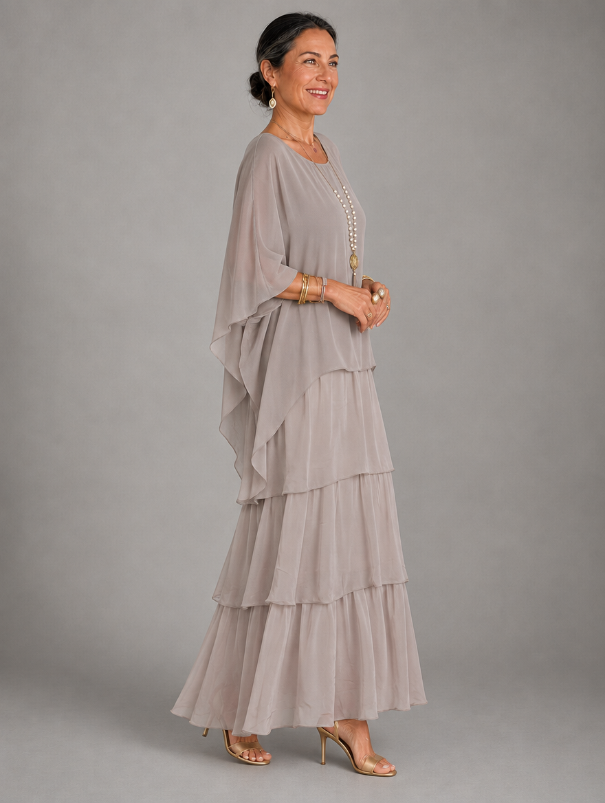 Elegant Flowing Layered Maxi Dress for Women – Loose Fit, Lightweight 19