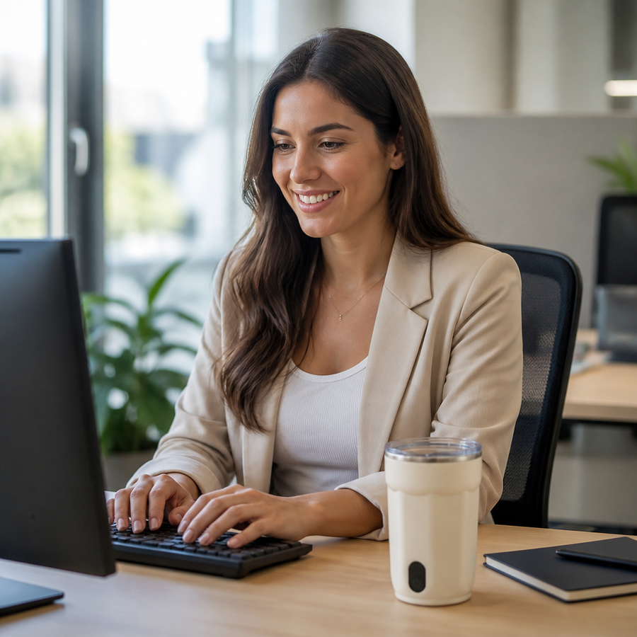 At your desk
