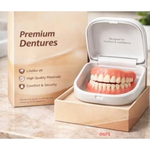 Removable Full Arch Denture Set with Flexible Cushion Grip for Everyday Wear 1