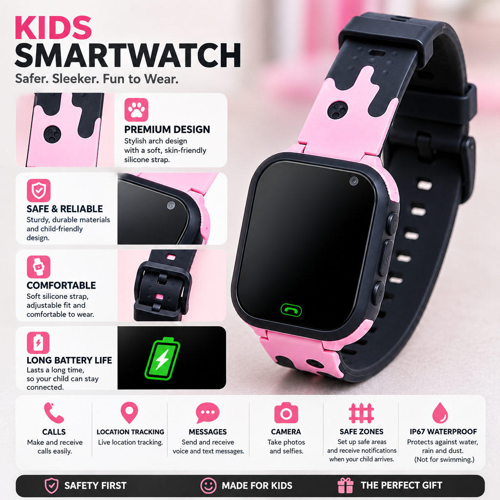 Kids Smartwatch with GPS, Camera & SOS Button 3