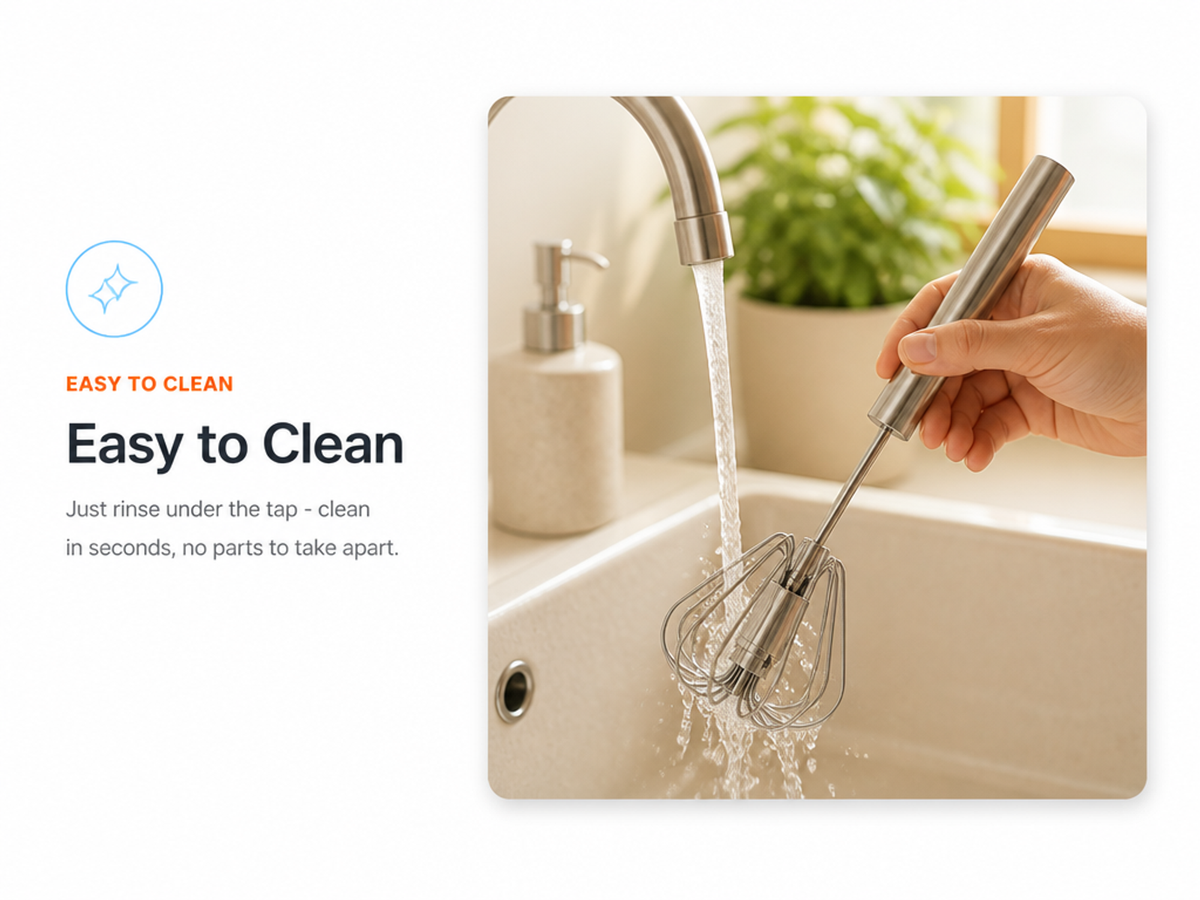 Easy to wash & ...unlike traditional mixers