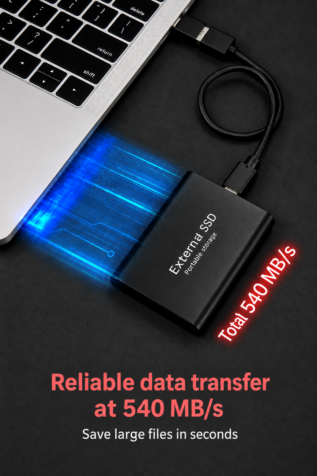External SSD 128 TB Compact and Fast Portable Drive 2