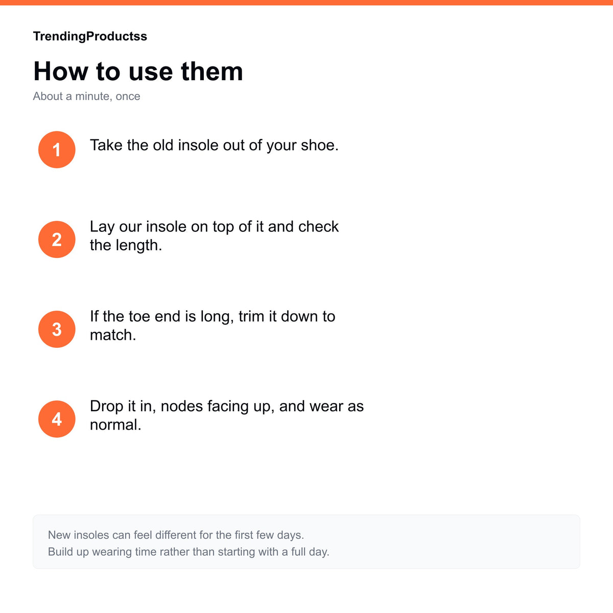 How to use the insoles